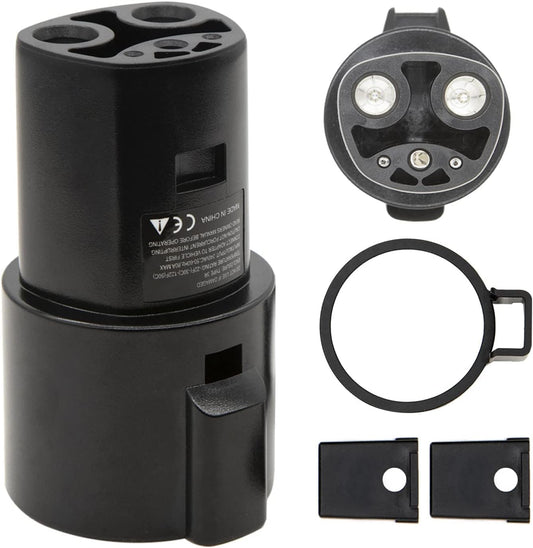 J1772 To Tesla Charging Adapter For Model 3 Y X S, 80A (Black)