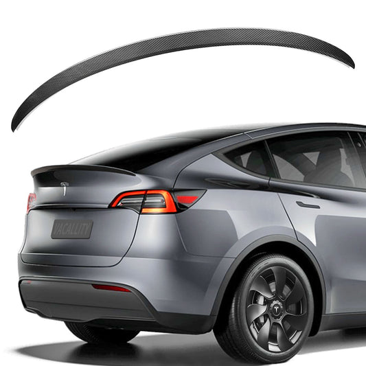 Tesla Model Y Spoiler Carbon Fiber Patterned For 2019-2023