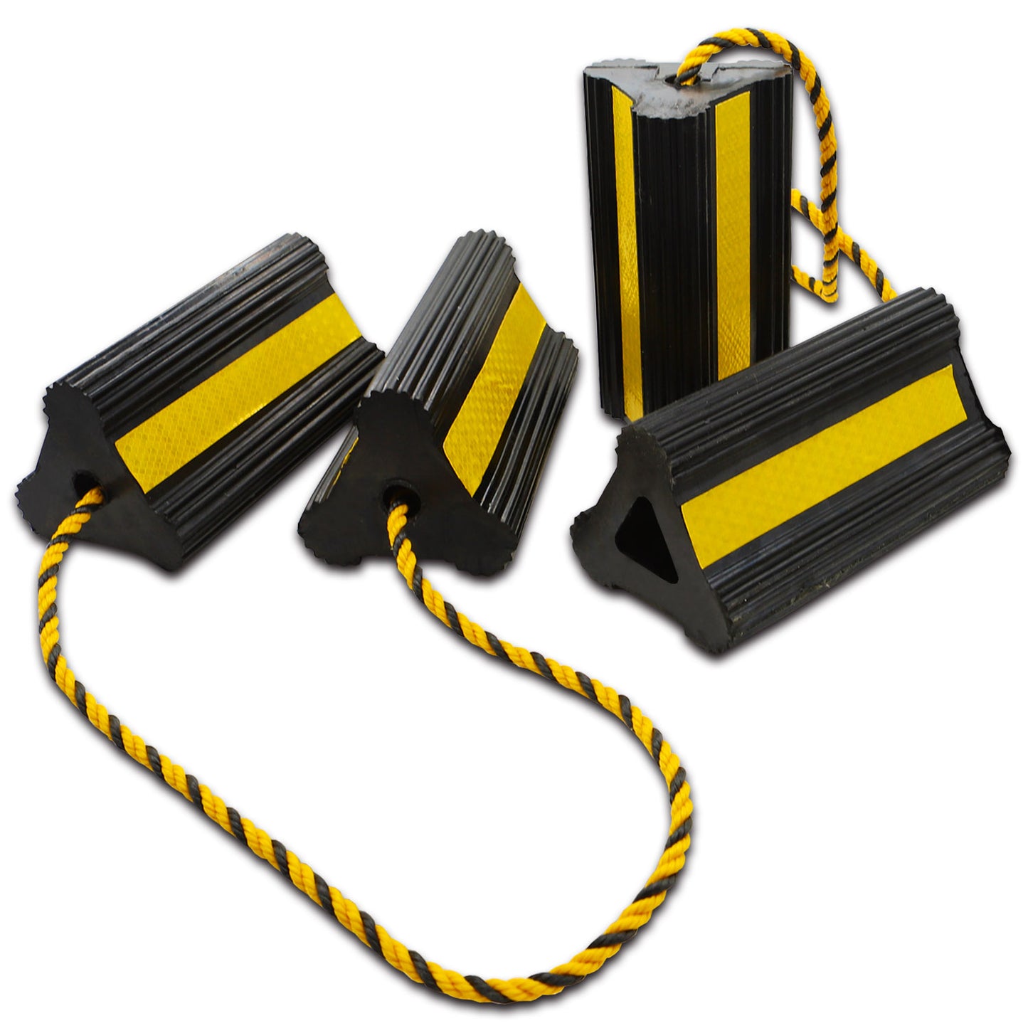 Wheel Chocks(Yellow) Solid Rubber Wheel Chock for Travel Trailers Camper