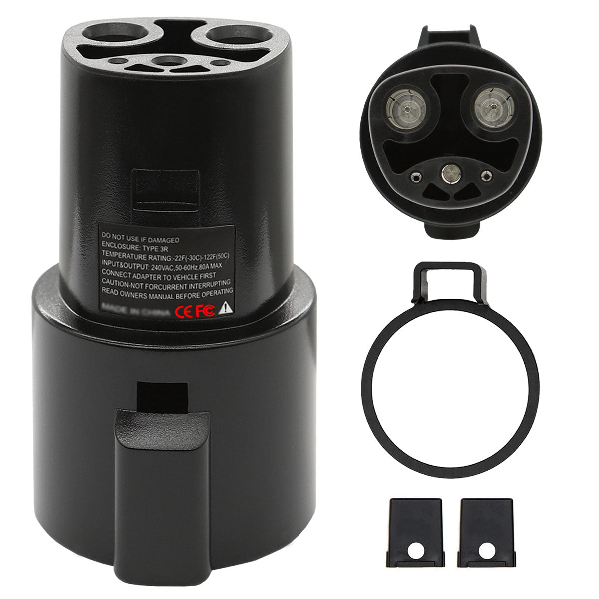 J1772 To Tesla Charging Adapter For Model 3 Y X S, 80A (Black)