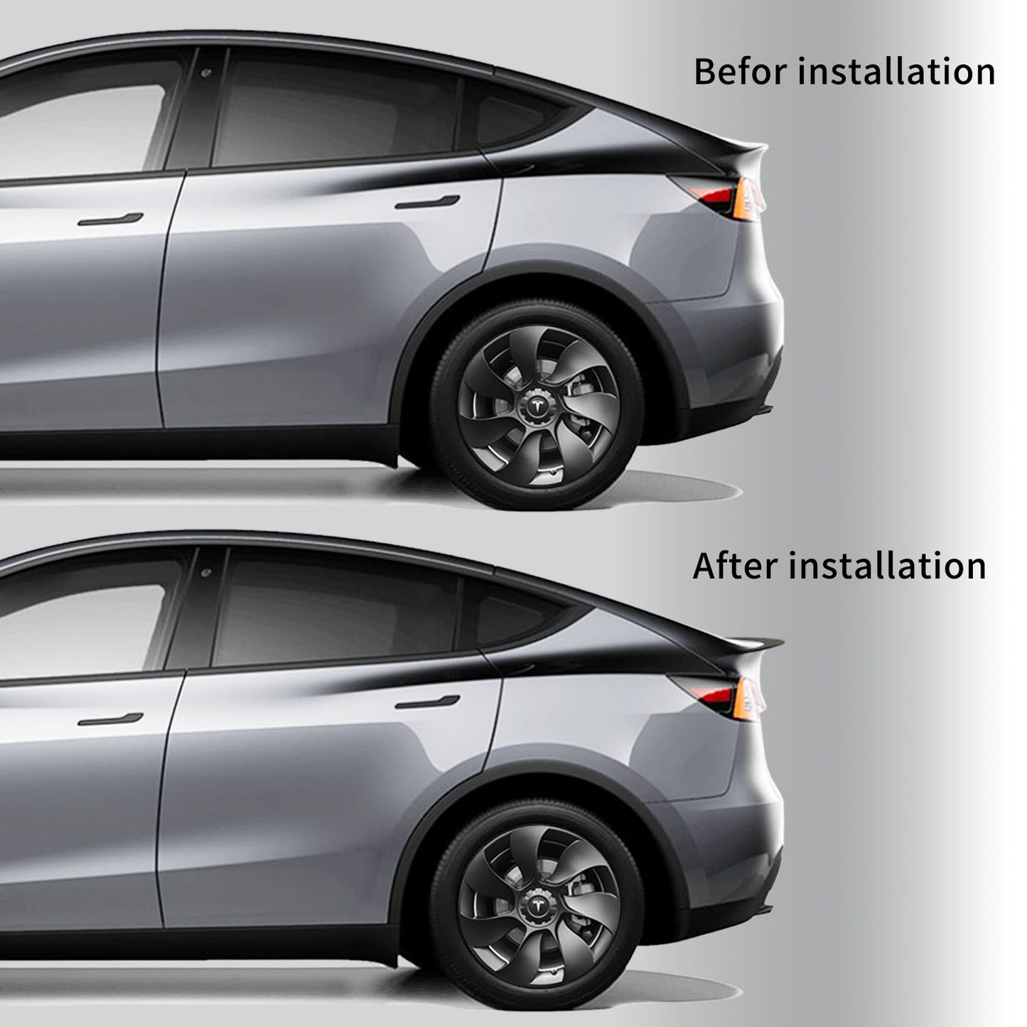 Tesla Model Y Spoiler Carbon Fiber Patterned For 2019-2023
