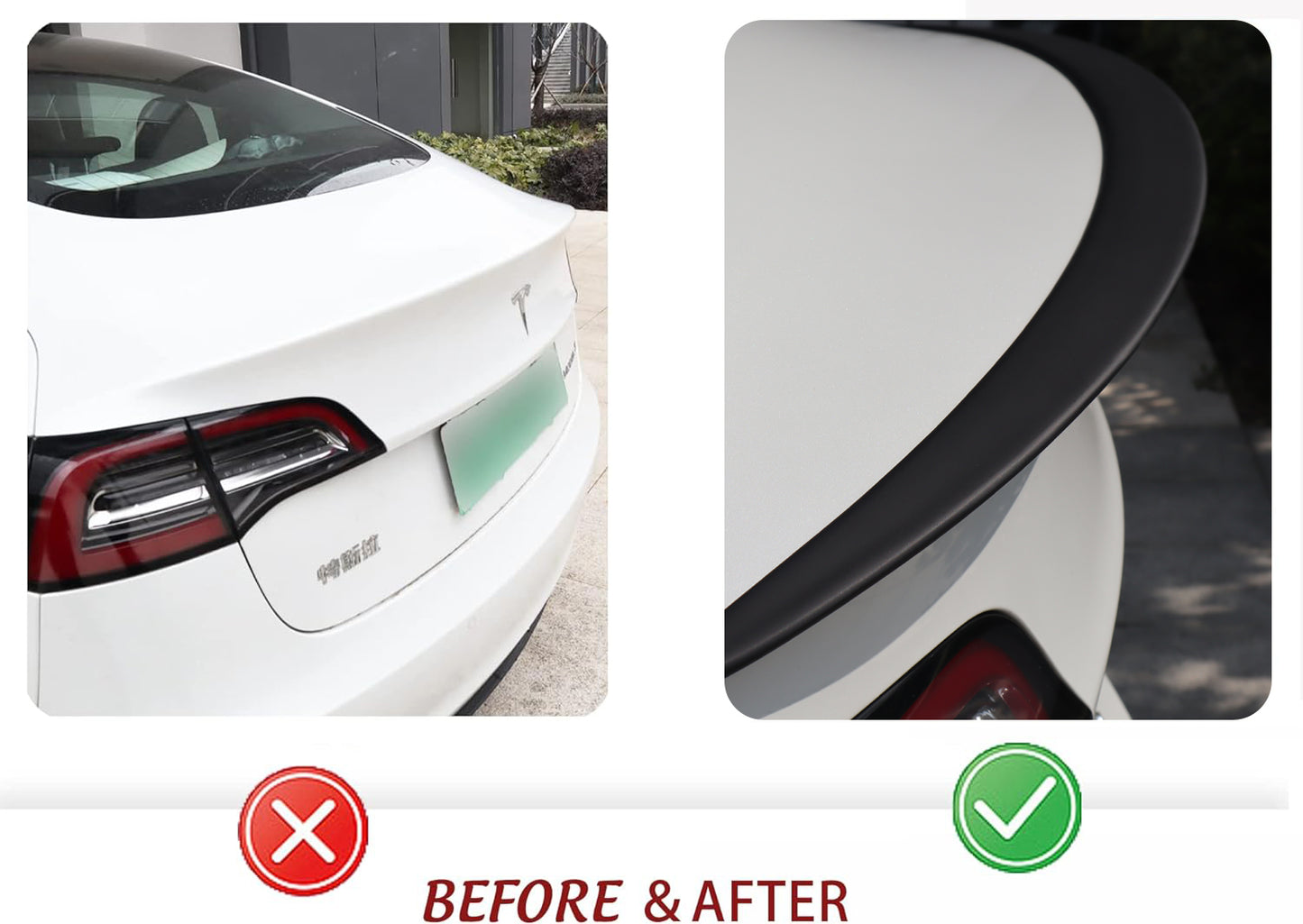 Tesla Model 3 Spoiler Matte Patterned For 2018-2023