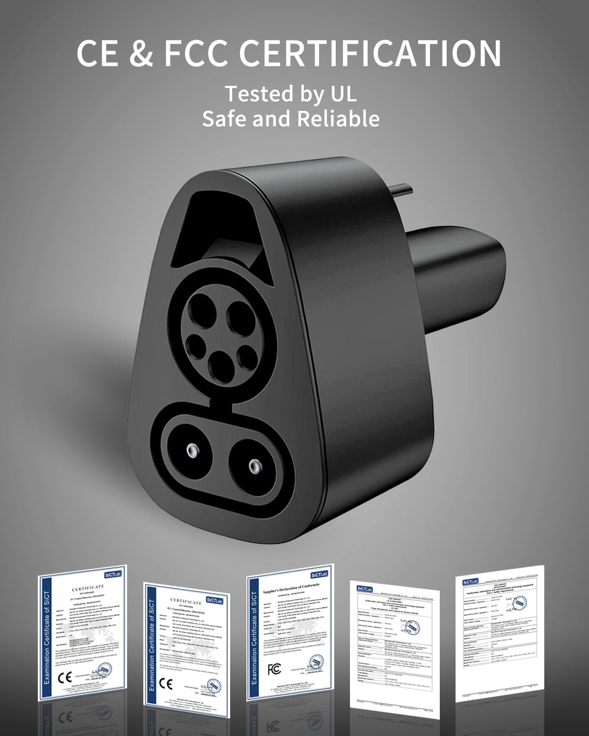 Tesla CCS Adapter, For Model 3 Y S X, Up to 250kW 500A DC Fast Charging