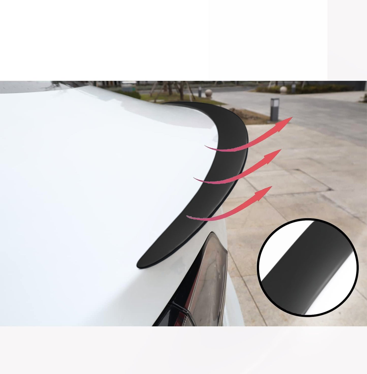 Tesla Model 3 Spoiler Matte Patterned For 2018-2023