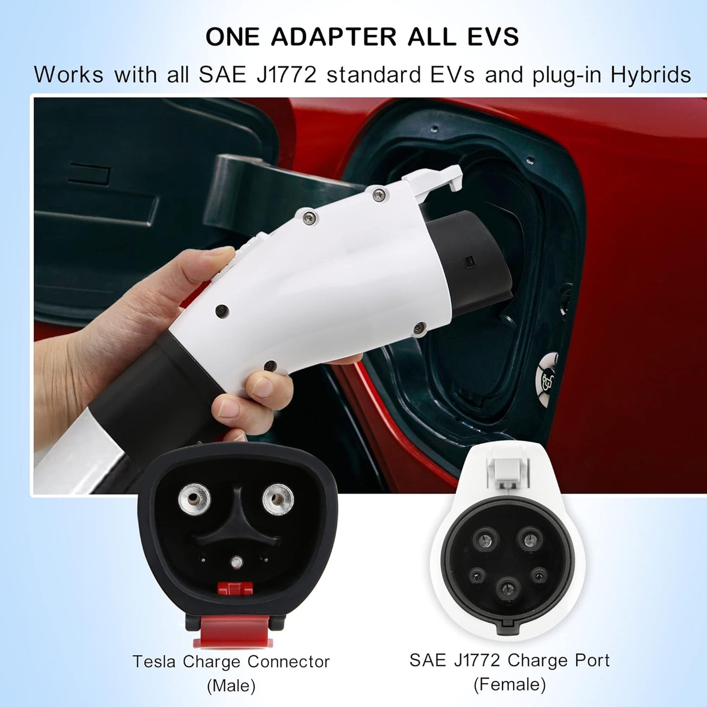 Tesla To J1227 Charging Adapter,Model 3 Y X S, Max 60A 250V,Destination Charger