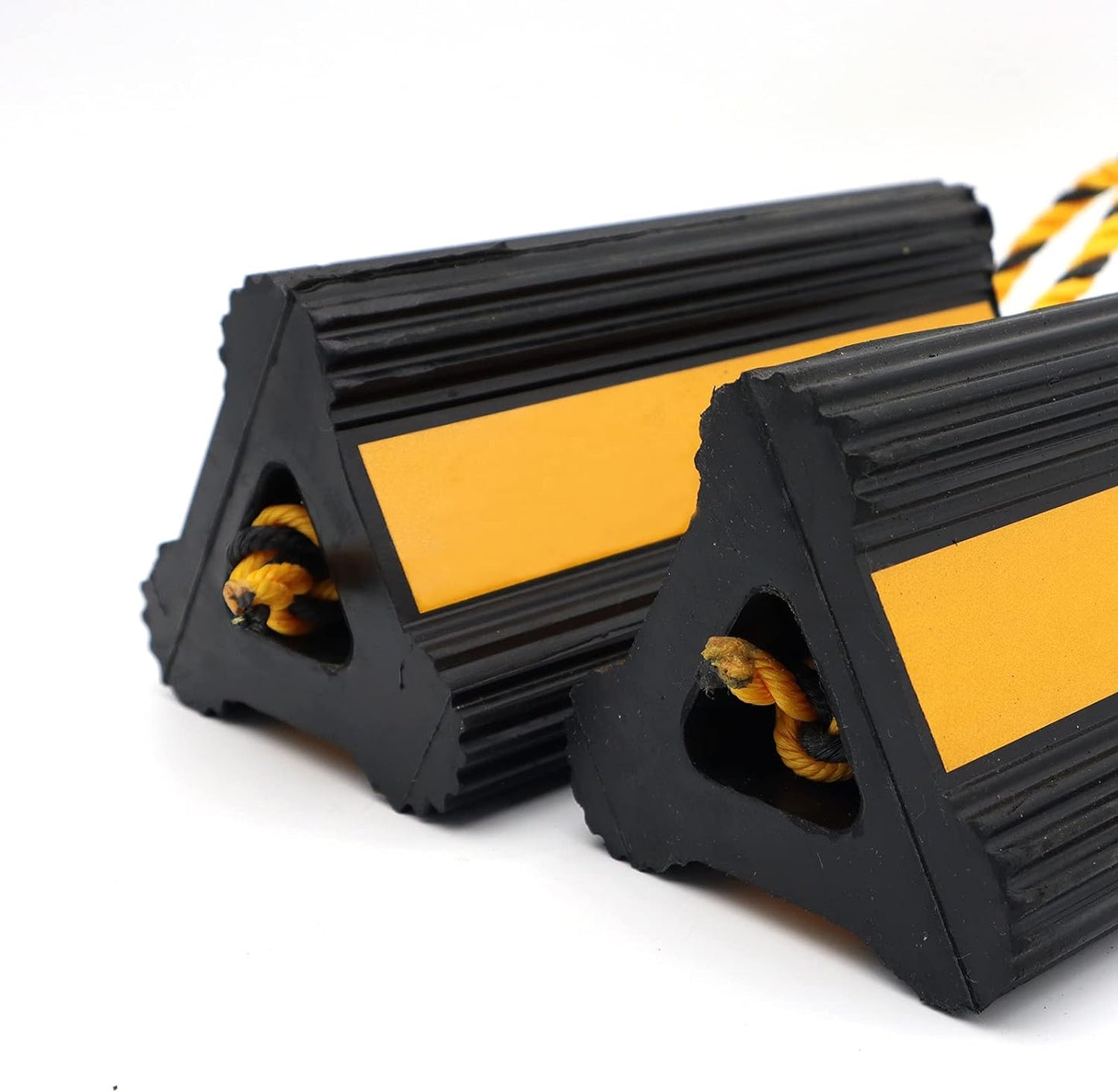 Wheel Chocks(Yellow) Solid Rubber Wheel Chock for Travel Trailers Camper